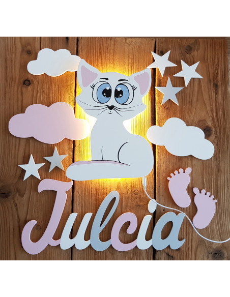 Lampka Kot z dużymi oczami