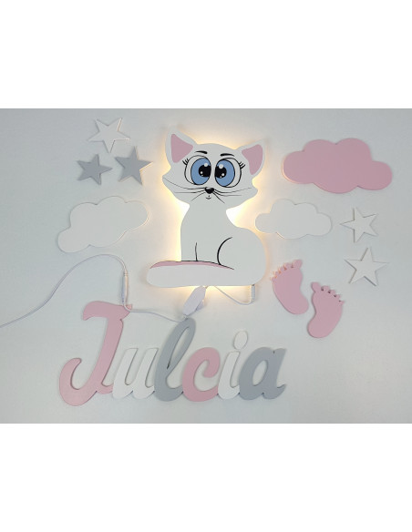 Lampka Kot z dużymi oczami