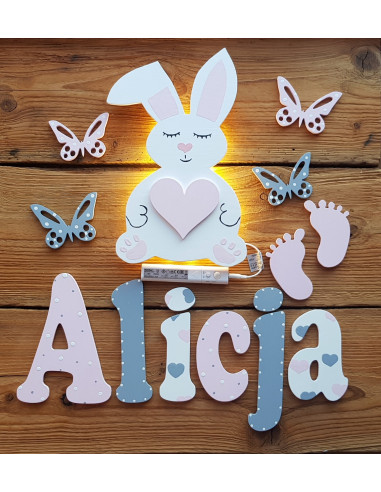 Lampka Królik z sercem