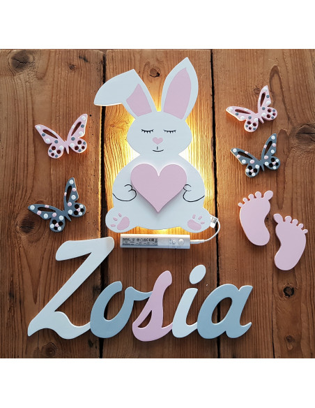 Lampka Królik z sercem