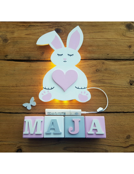 Lampka Królik z sercem