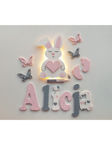 Lampka Królik z sercem