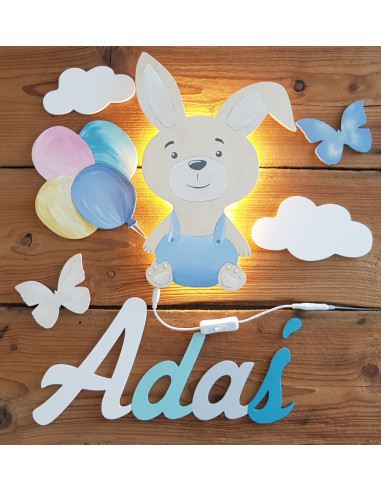 Lampka Królik z balonami