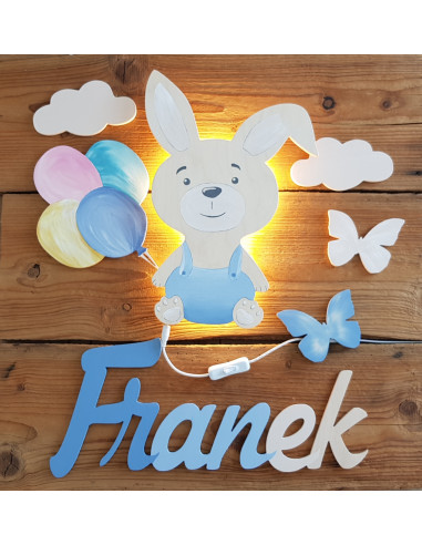 Lampka Królik z balonami