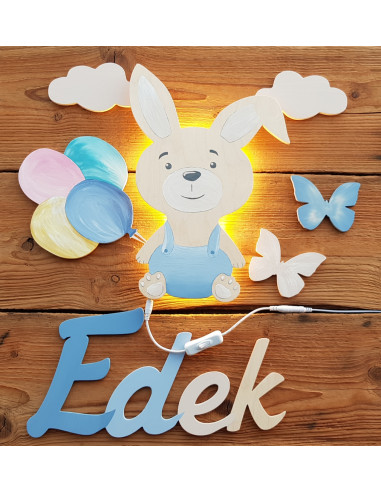 Lampka Królik z balonami