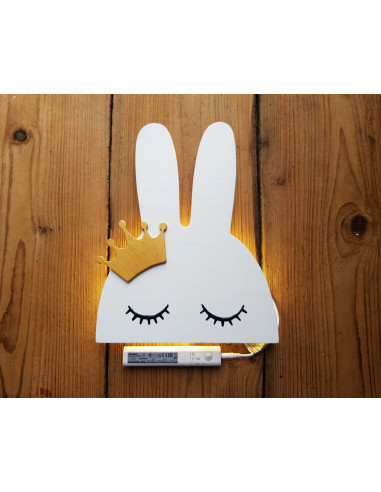 Lampka Królik z koroną