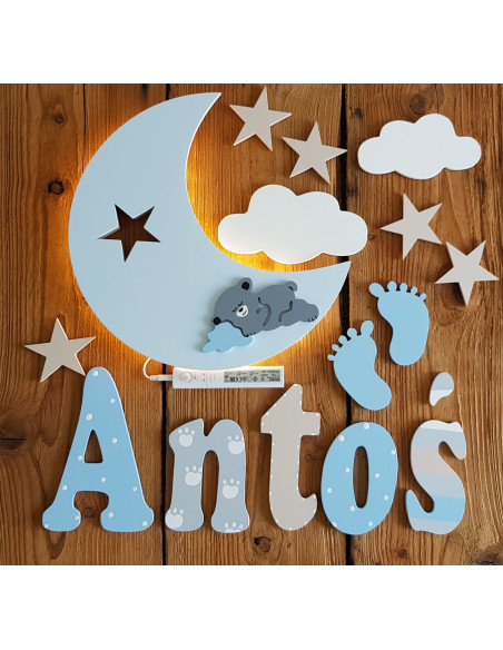 Lampka Księżyc z Misiem