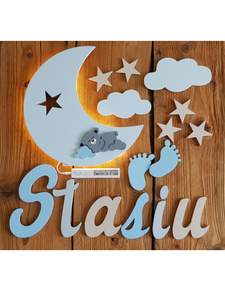 Lampka Księżyc z Misiem