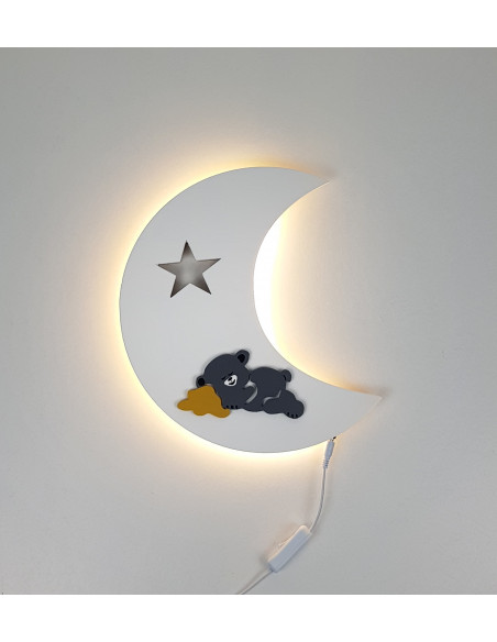 Lampka Księżyc z Misiem