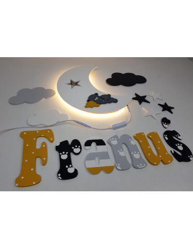 Lampka Księżyc z Misiem