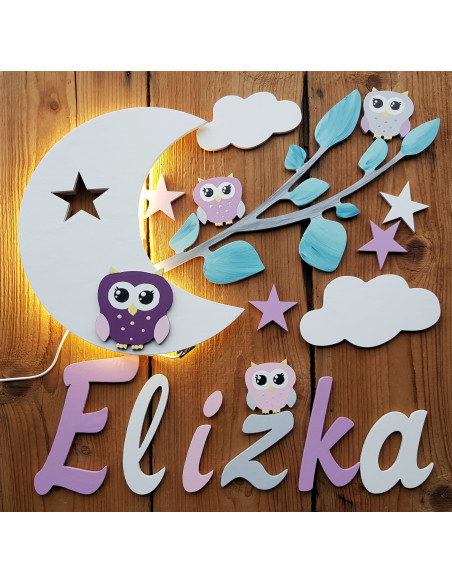 Lampka Księżyc z Sową