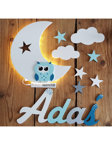 Lampka Księżyc z Sową