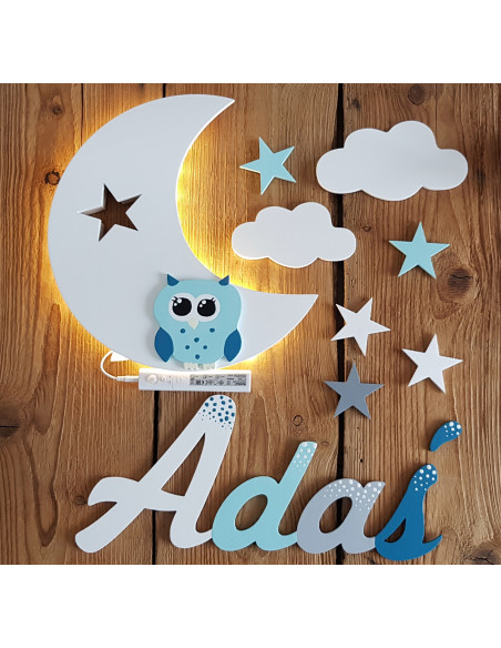 Lampka Księżyc z Sową