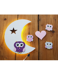 Lampka Księżyc z Sową 2