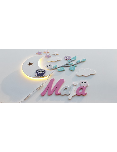 Lampka Księżyc z Sową