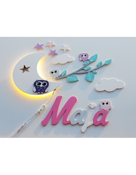 Lampka Księżyc z Sową