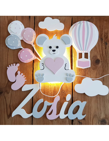 Lampka Miś z balonikami