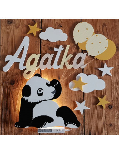 Lampka Miś Panda z balonikami