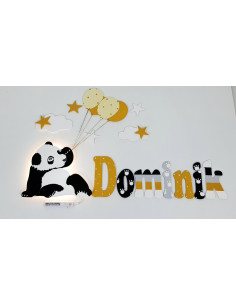 Lampka Miś Panda z balonikami