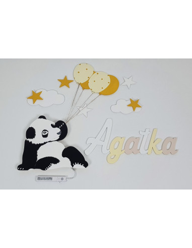 Lampka Miś Panda z balonikami