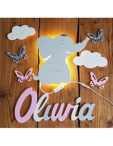 Lampka Słoń z balonikami