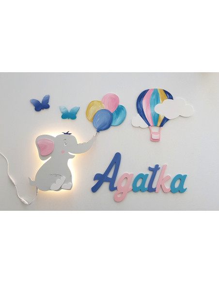 Lampka Słoń z balonikami