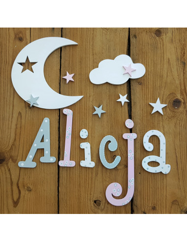 Literki ścienne z imieniem dziecka -... Literki ścienne z imieniem dziecka -...