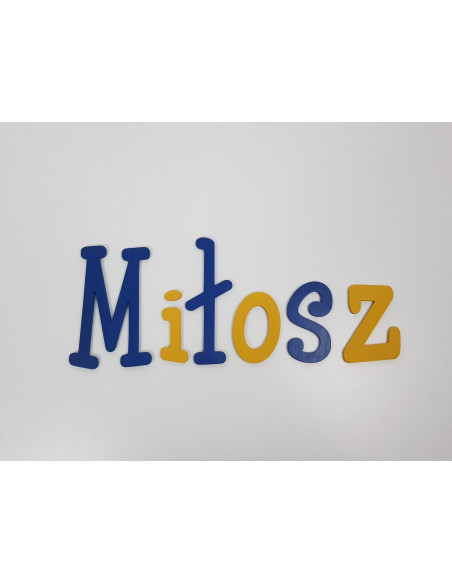 Literki ścienne z imieniem dziecka - czcionka 3