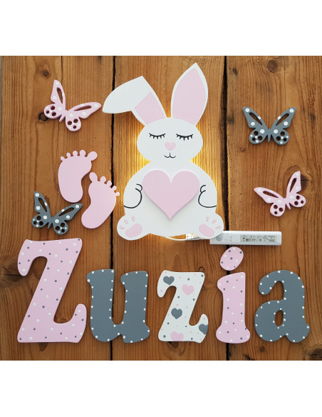 Literki ścienne z imieniem dziecka - czcionka 4