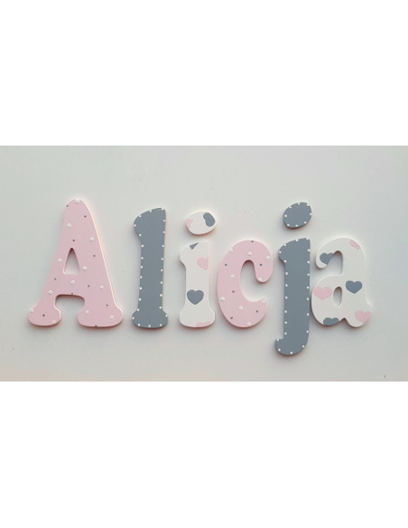 Literki ścienne z imieniem dziecka - czcionka 4