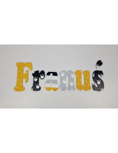 Literki ścienne z imieniem dziecka -...